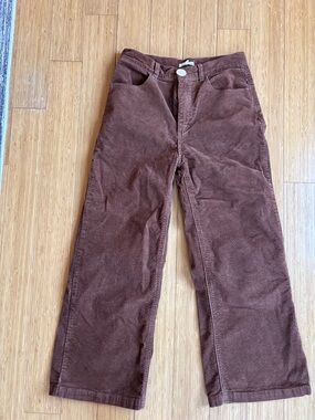 Whimsy + Row Wide Leg Corduroy Pants in Brown